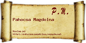 Pahocsa Magdolna névjegykártya