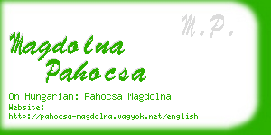 magdolna pahocsa business card